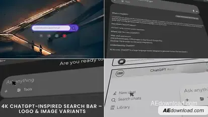 4K ChatGPT-Inspired Search Bar – Logo & Image Variants broadcast-packages template preview