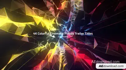 4K Colorful Cinematic Plexus Trailer Titles (2 Versions) Titles template preview