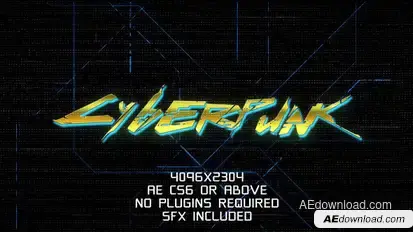 4k Cyberpunk Logo Logo Stings template preview