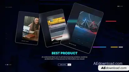 4K Dynamic Glass Box Slideshow Video Displays template preview