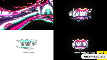 4K Glitch Logo Logo Stings template preview