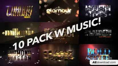 4K Luxury 10 Logo Text Intro Pack Logo Stings template preview