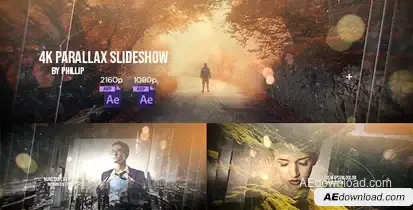 4K Parallax Slideshow Video Displays template preview
