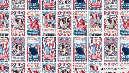4th of July Instagram Reels broadcast-packages template preview