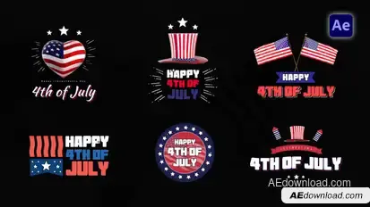 4th Of July Titles Pack Titles template preview