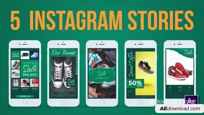 5 Advertising Instagram Stories Product Promo template preview