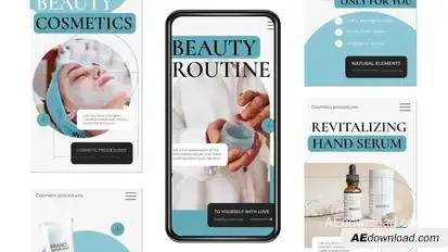 5 Cosmetics Beauty Stories Instagram Product Promo template preview