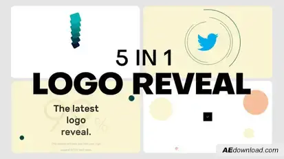 5 in 1 Minimal Logo Reveal Pack Logo Stings template preview