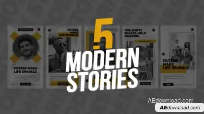 5 Modern Stories Product Promo template preview