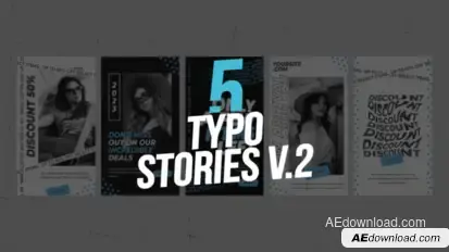5 Typo Stories V.2 Product Promo template preview