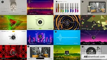 50 Audio Spectrum Music Visualizers Elements template preview