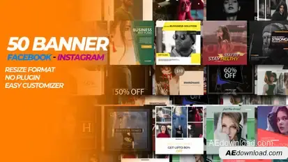 50 Facebook & Instagram Banner Product Promo template preview