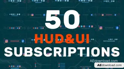 50 HUD UI Subscriptions Elements template preview