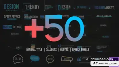 +50 Motion Titles Pack Titles template preview