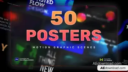 50 Poster Scenes | After Effects Openers template preview