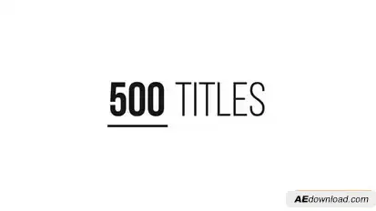 Videohive 500 Titles Library – 20 Categories Titles template preview