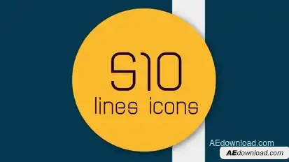 510 Line Icons Elements template preview