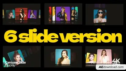 6 Carousel Slide Pack Video Displays template preview