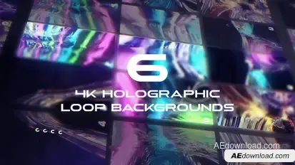 6 Holographic Background Pack Video Displays template preview