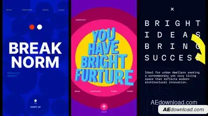 6 Motion Stories Titles template preview