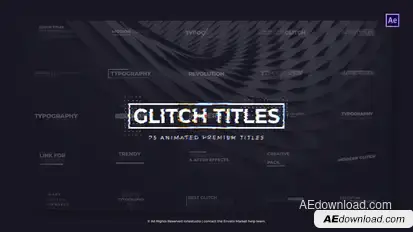 75 Modern Glitch Titles Titles template preview