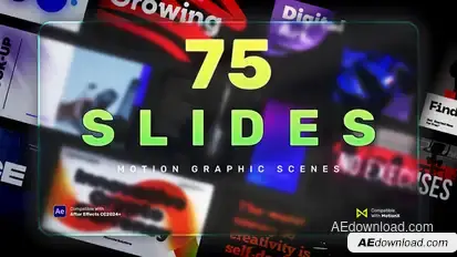 75 Slide Scenes | After Effects broadcast-packages template preview