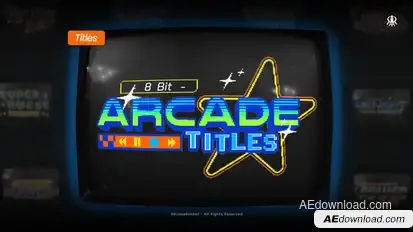 8-bit Arcade Titles Titles template preview