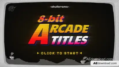 8-bit Arcade Titles Titles template preview