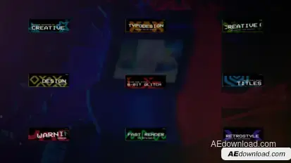 8-Bit Titles Titles template preview