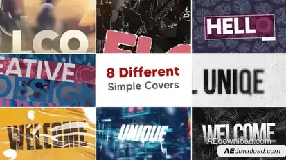8 Different Simple Covers Titles template preview