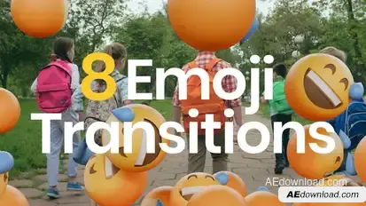 8 Emoji Transitions Elements template preview