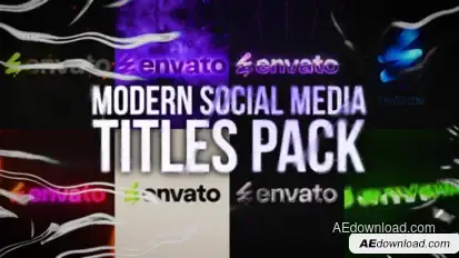 8 Modern Social Media Titles Pack Titles template preview