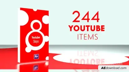 8 Youtuber Steps broadcast-packages template preview
