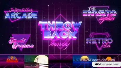 80's VHS Retro Title Pack Openers template preview