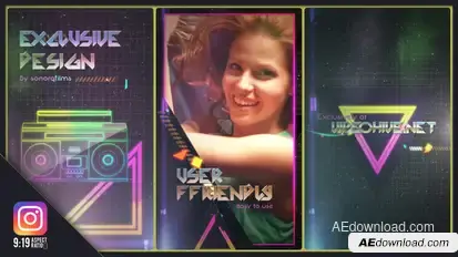 80s Fever IGTV Version Openers template preview