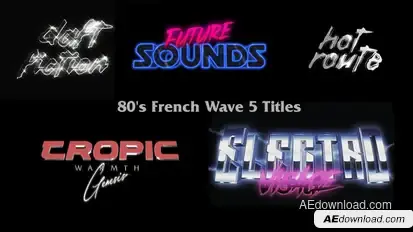 80s French Wave 5 Titles Titles template preview