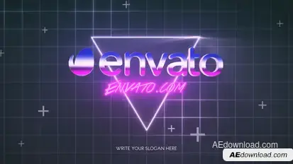 80s Retro Logo Reveal Logo Stings template preview