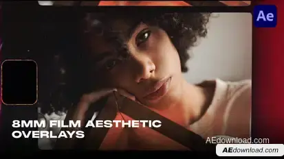 8mm Film Aesthetic Overlays Elements template preview
