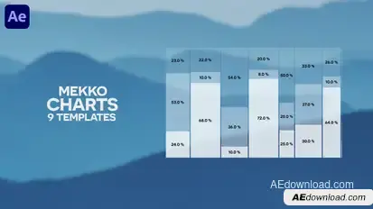 9 Mekko Charts | Infographics Pack Infographics template preview