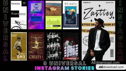 9 Universal Instagram Stories Pack Openers template preview