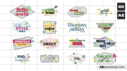 90s Retro Titles | AE Titles template preview