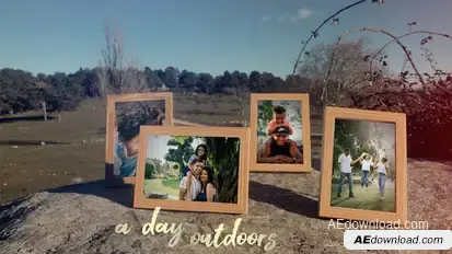 A day outdoors slideshow Openers template preview
