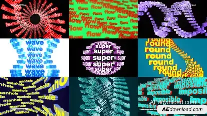Abstract 3D Titles - Text Animation Video Displays template preview