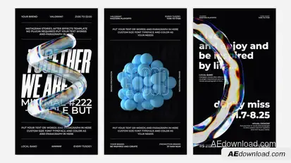 Abstract 3d Typography Elements template preview
