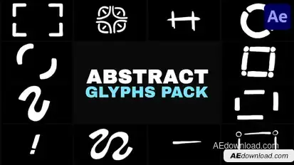 Abstract Animation Glyphs Pack | After Effects Elements template preview