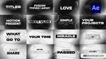 Abstract Animation Text Titles template preview