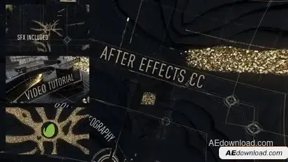 Abstract Black Gold Intro Openers template preview