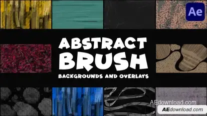 Abstract Brush Backgrounds And Overlays | After Effects Elements template preview
