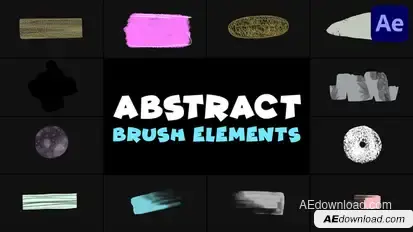 Abstract Brush Elements | After Effects Elements template preview