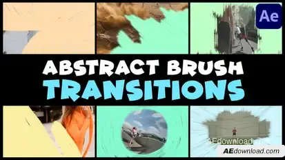 Abstract Brush Transitions | After Effects Elements template preview